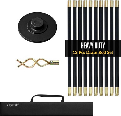 Drain rods set with rubber - rods,
