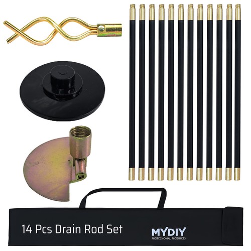 Drain rod set kit - drain, plunger