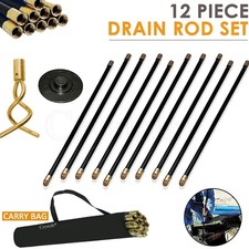 12 Piece 9m Drain Rods