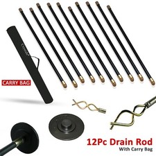 12 Piece 9m Drain Rods