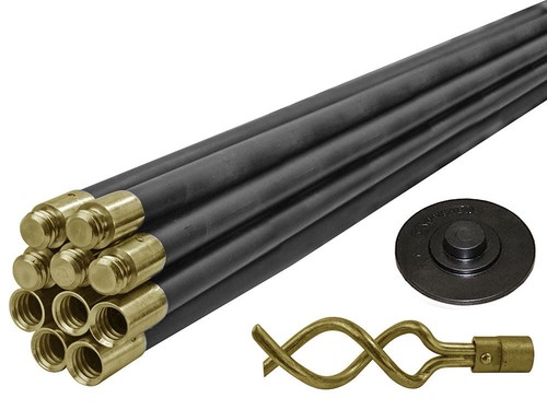Piece drain rod set 9m - 12,